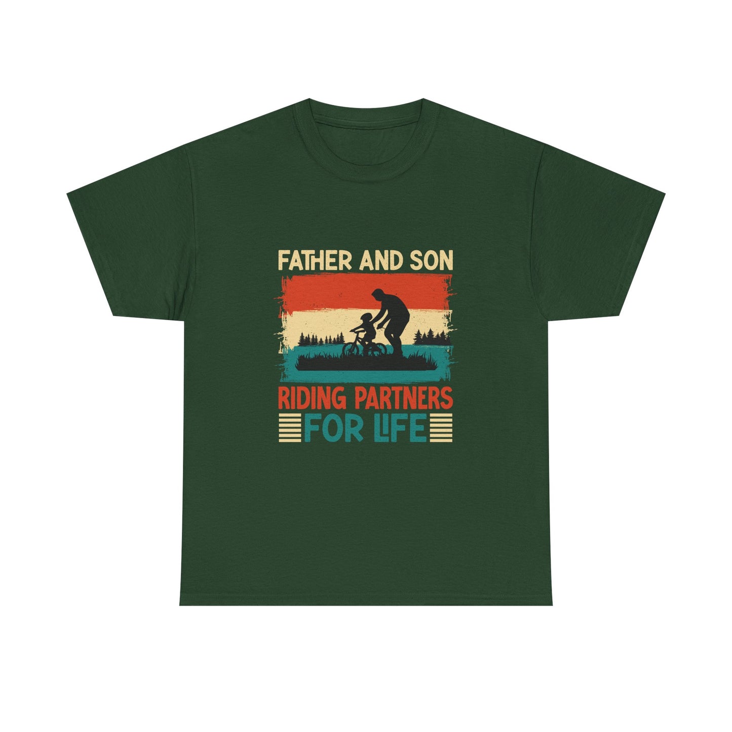 Father And Son Riding Partner Design  T-Shirt