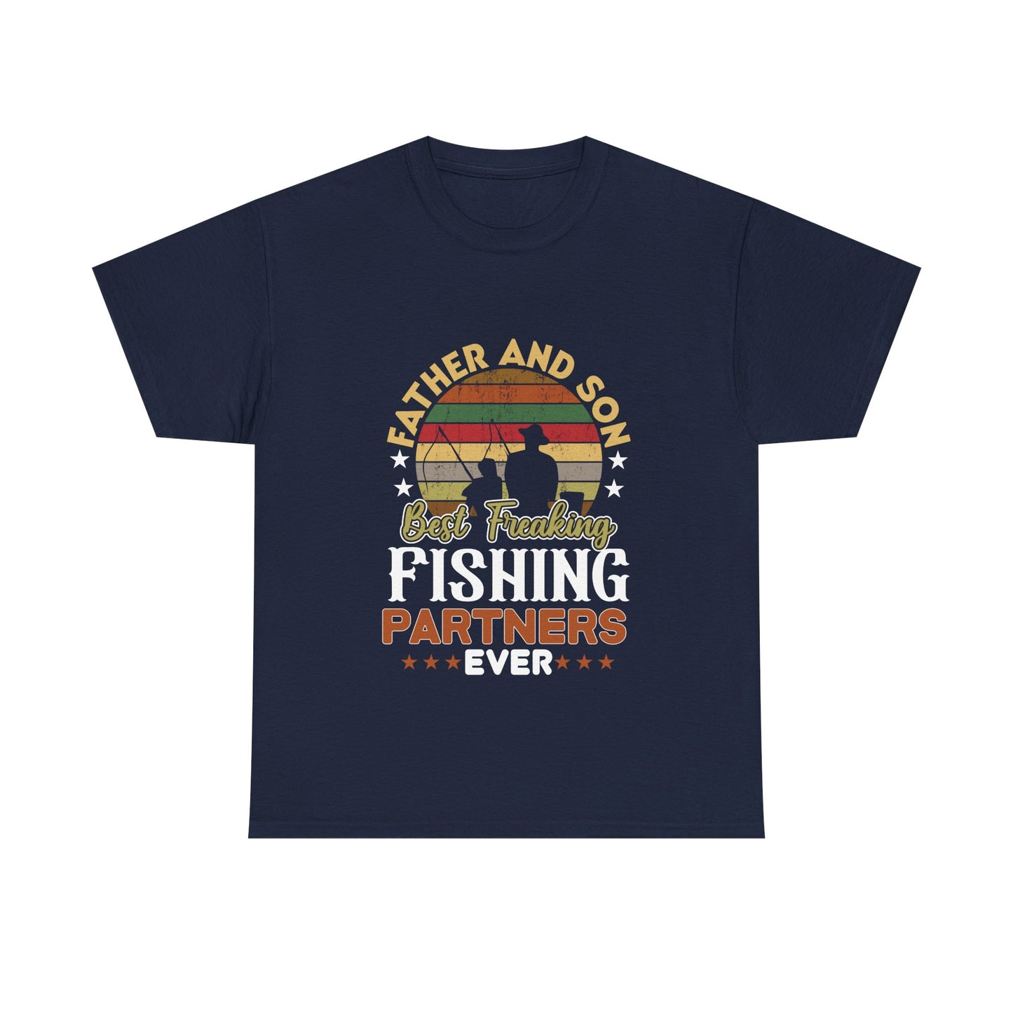 Father And Sun Fishing Design T-Shirt