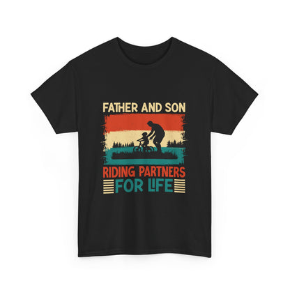 Father And Son Riding Partner Design  T-Shirt