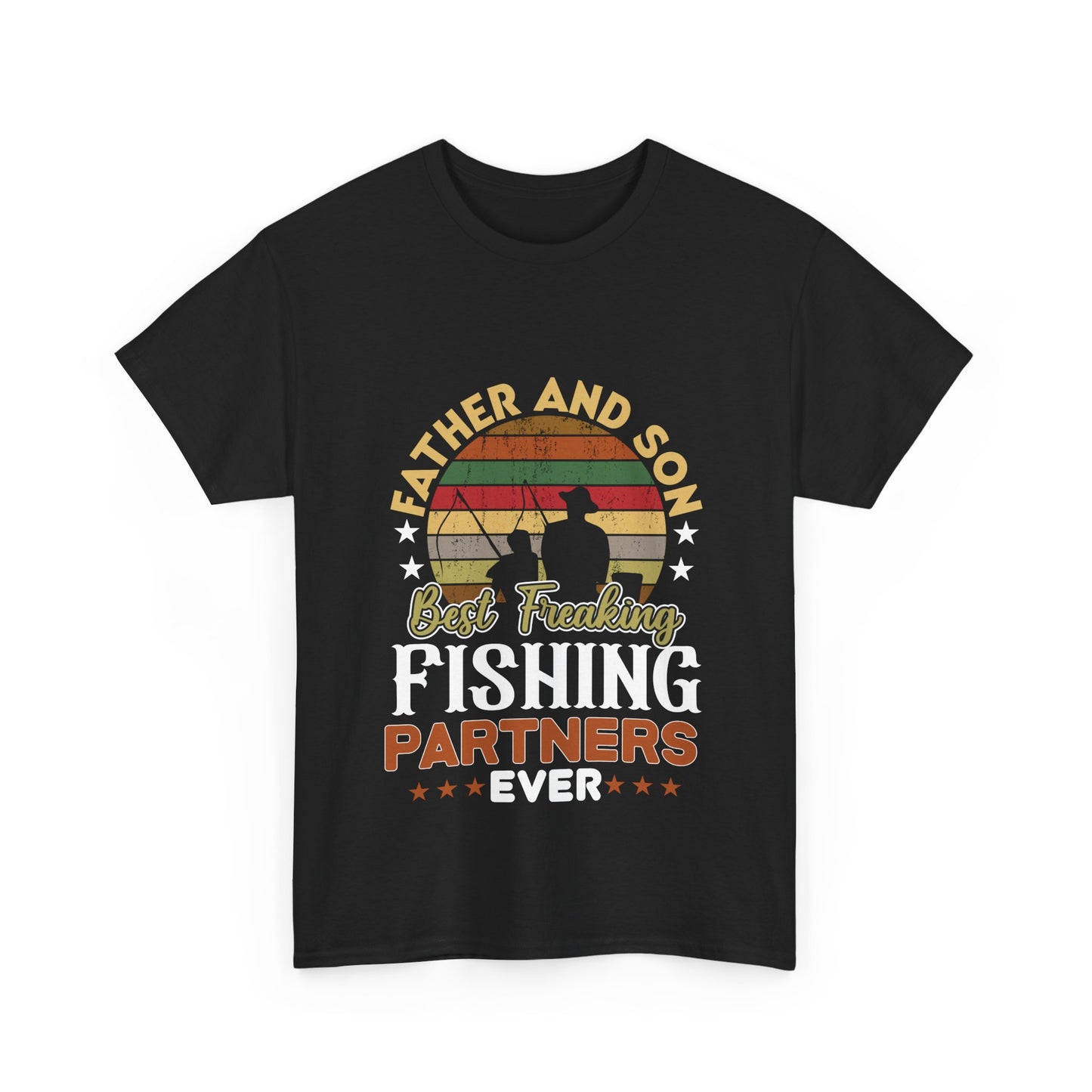 Father And Sun Fishing Design T-Shirt