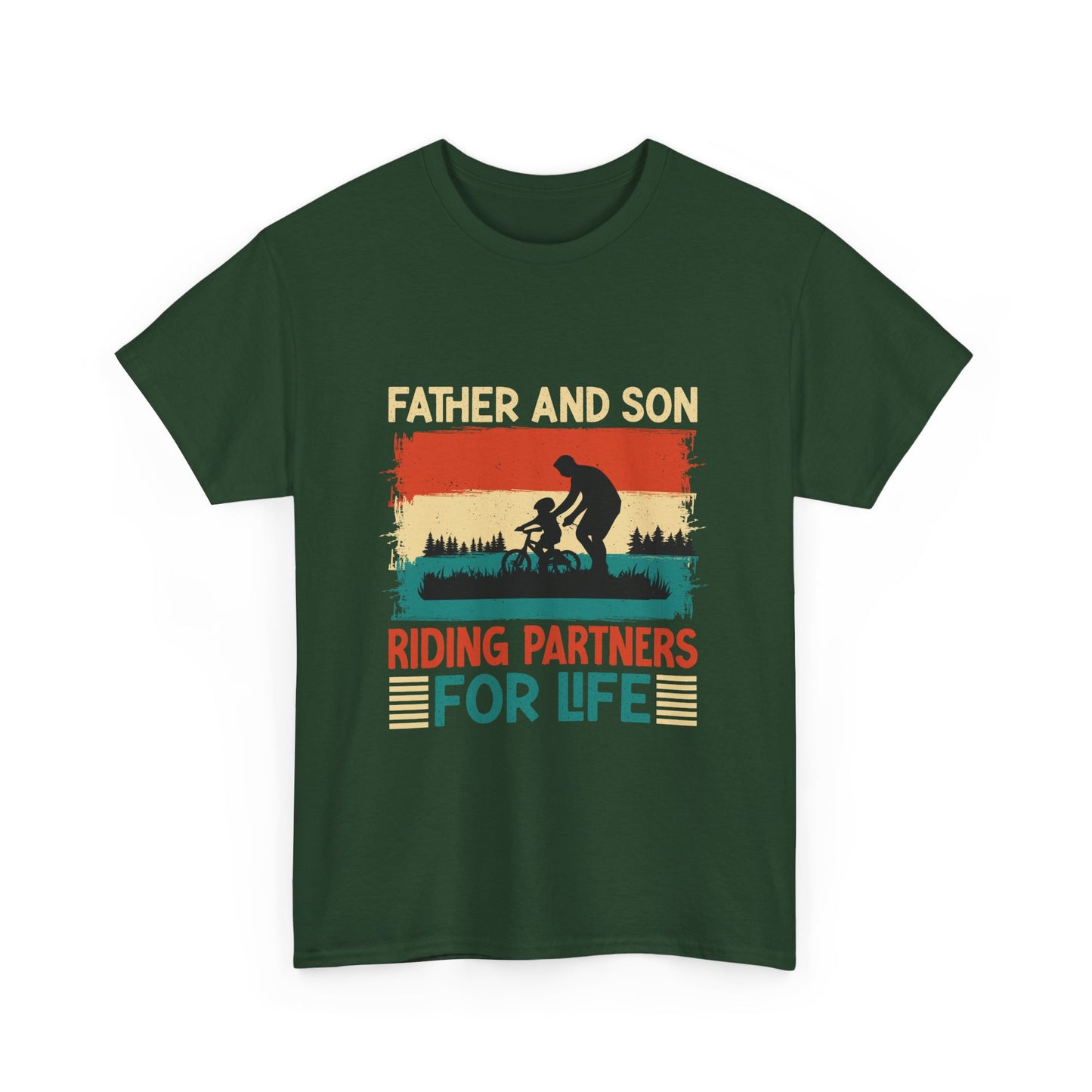 Father And Son Riding Partner Design  T-Shirt