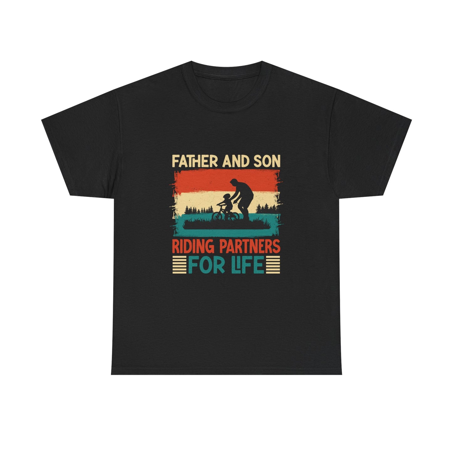 Father And Son Riding Partner Design  T-Shirt